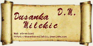 Dušanka Milekić vizit kartica